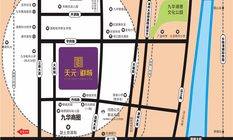 天元御城交通图