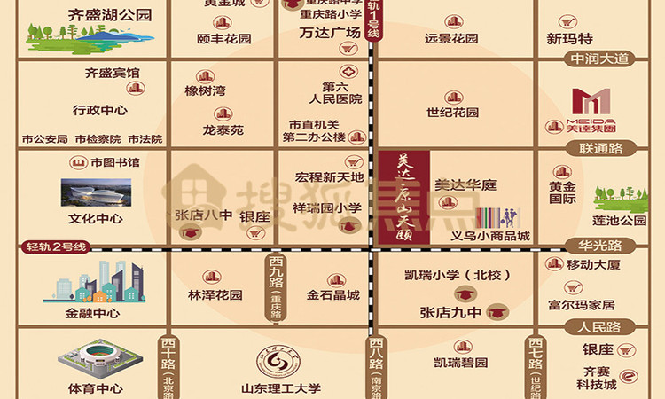 美达·原山天颐交通图