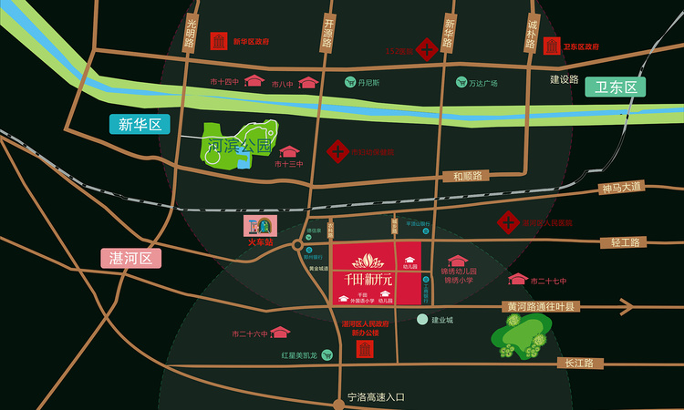 千田新开元交通图