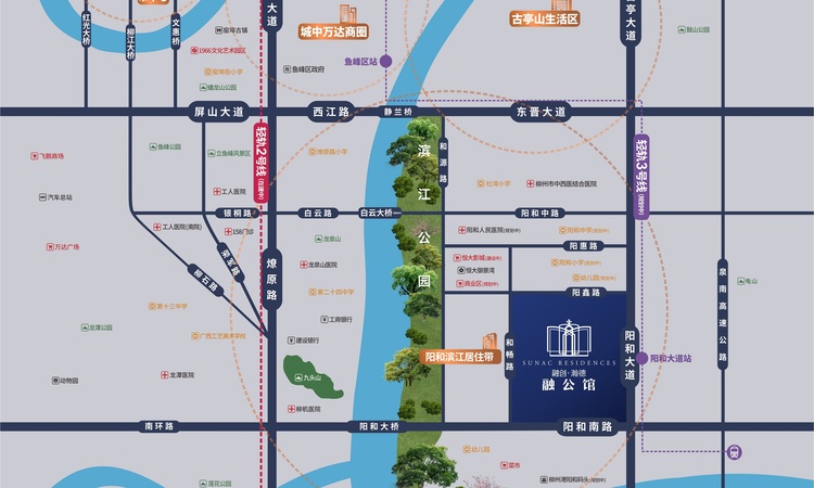 融创瀚德融公馆交通图