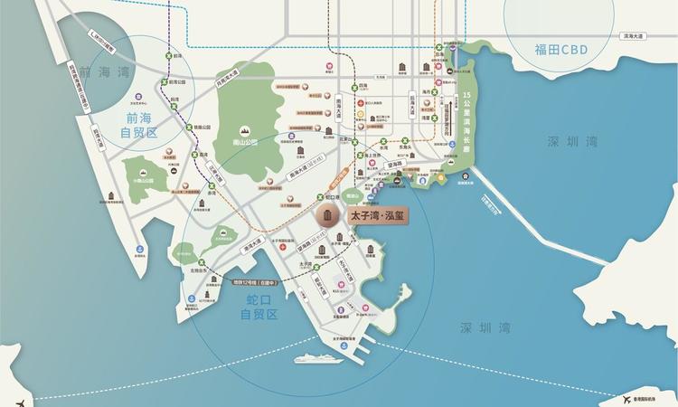 太子湾泓玺交通图