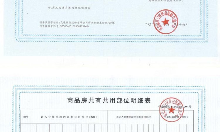 中建源上九里楼盘证照
