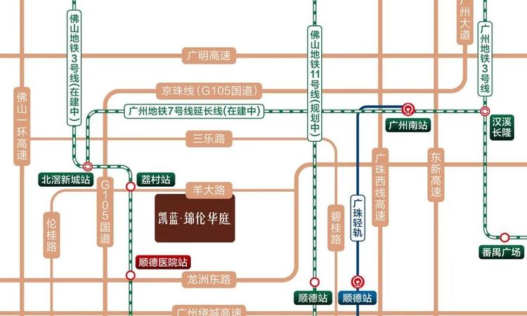 凯蓝锦伦华庭交通图