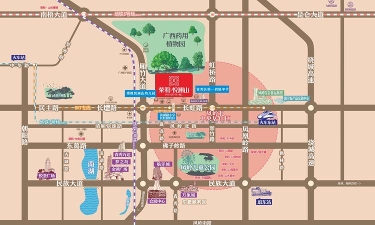 荣和悦澜山交通图