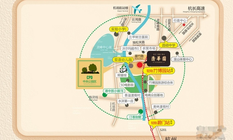 安吉清华园交通图