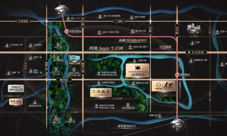 鸿翔鸿樾府交通图