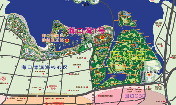 海口湾1号峰汇交通图