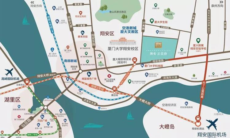 翔安正荣府交通图