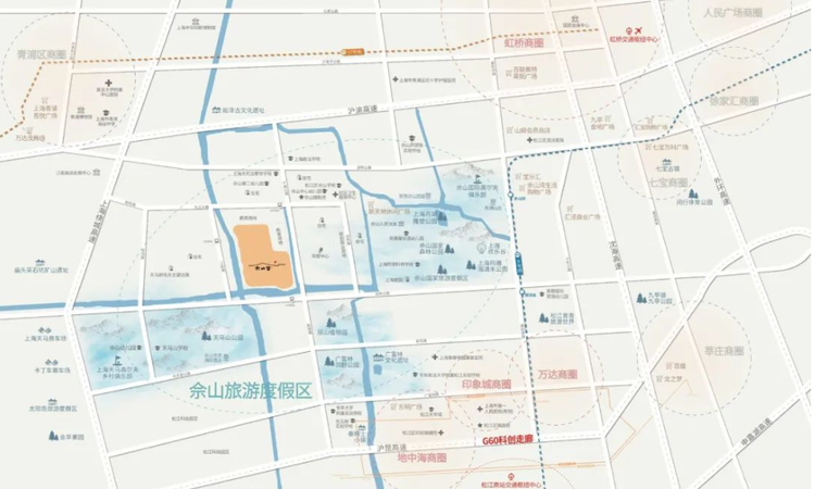 雅居乐佘山望交通图