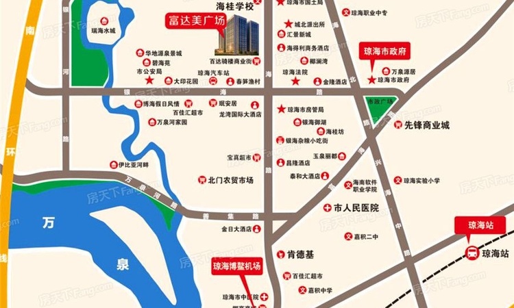 富达美广场交通图