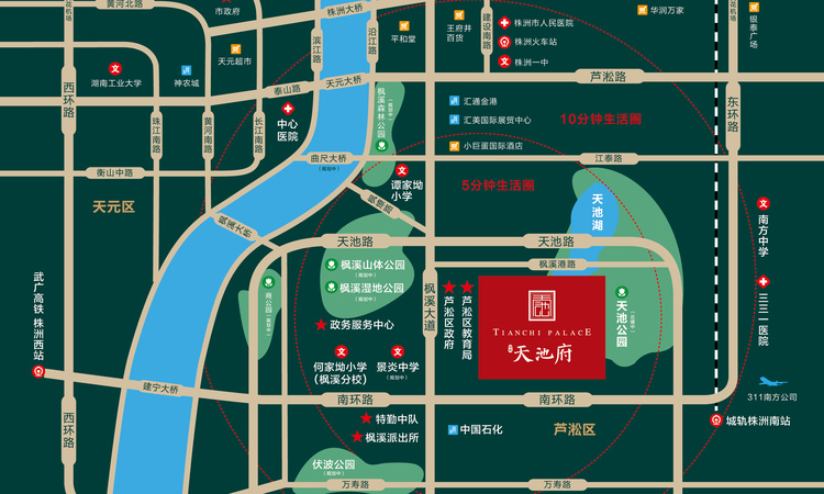 珠峰天池府交通图