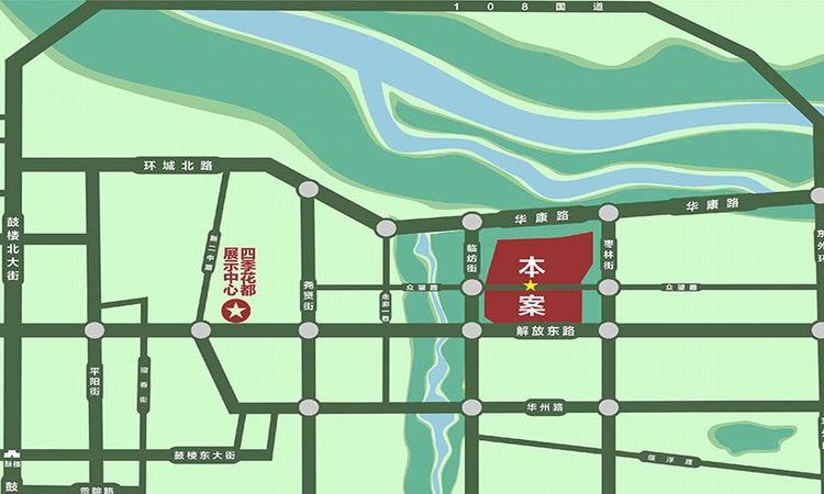 四季花都交通图