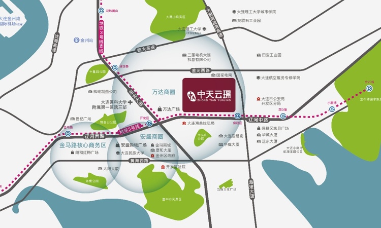 中天云璟交通图