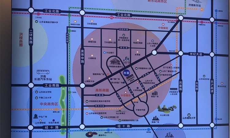 中垠广场交通图