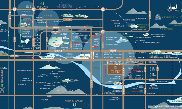 中锐星棠府交通图
