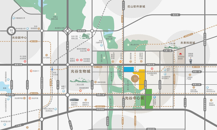 光谷创新天地交通图