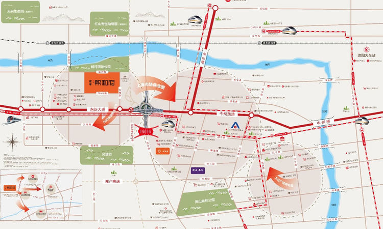 建业熙和府交通图