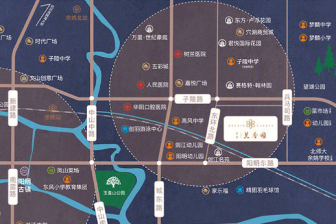 蓝城·兰香园交通图