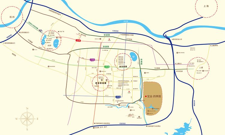 宝业四季园交通图
