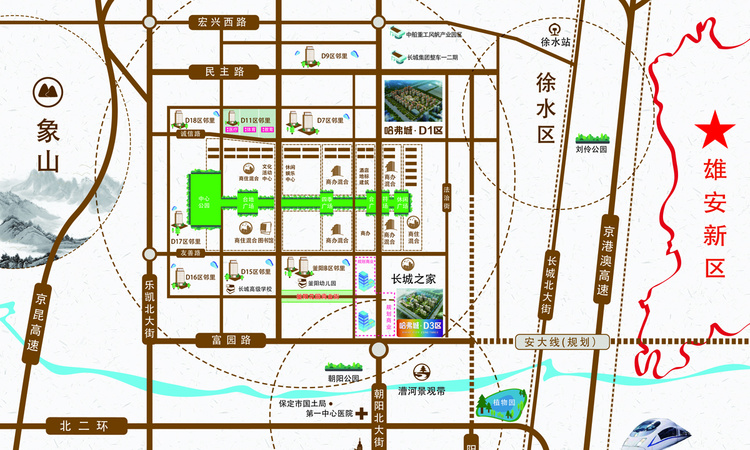 哈弗城D3区交通图