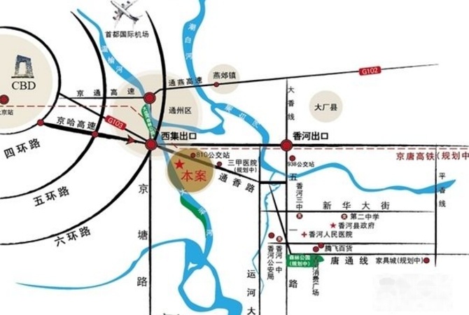 万润·北京运河湾交通图