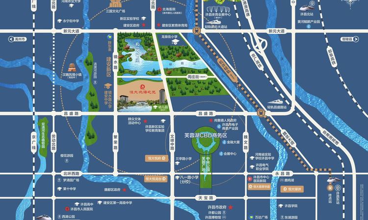 许昌恒大北海之光交通图