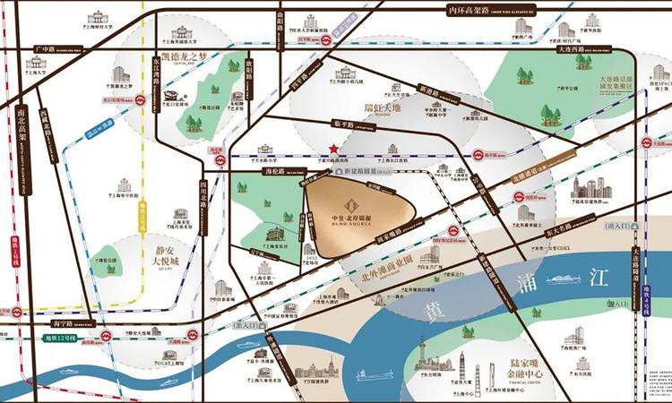 中皇北岸锦源交通图