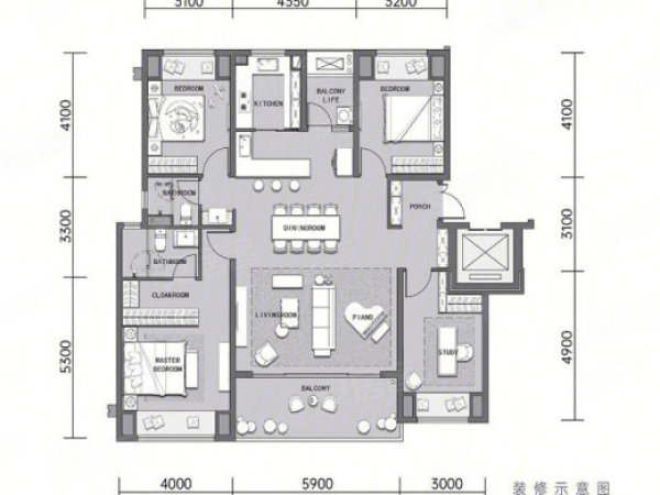 重庆龙湖云瑶玉陛楼层平面图