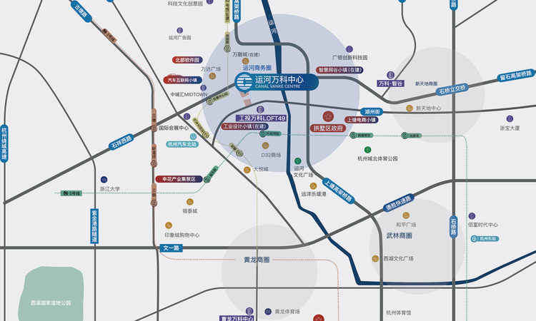 运河万科中心交通图