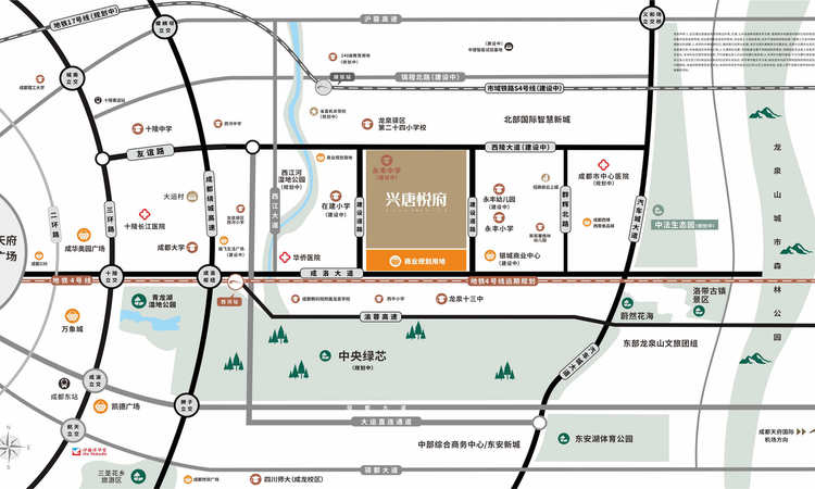 兴唐悦府交通图