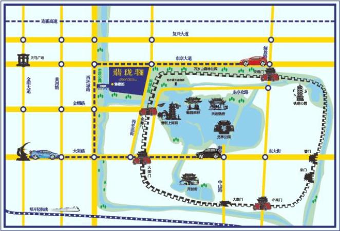 华盟·天河湾交通图