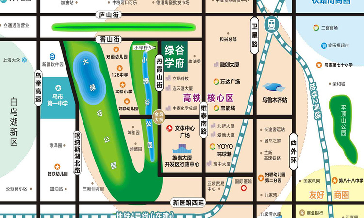 兰庭绿谷学府交通图