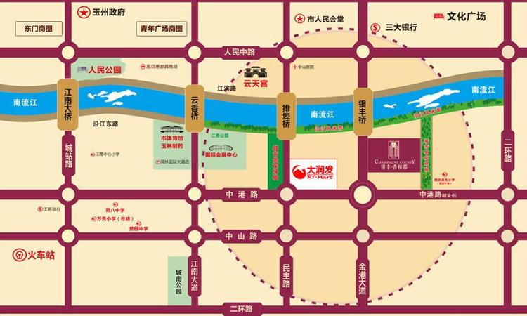 银丰香槟郡交通图