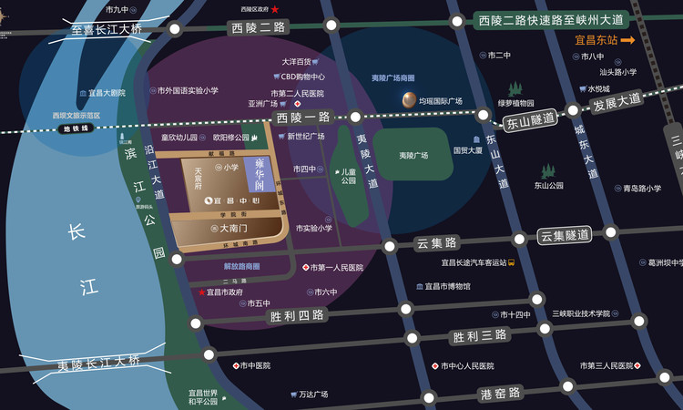宜昌中心·雍华阁交通图