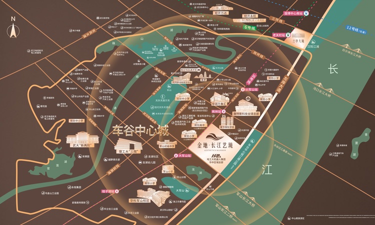 金地长江艺境交通图