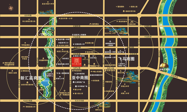 碧桂园庭州府交通图