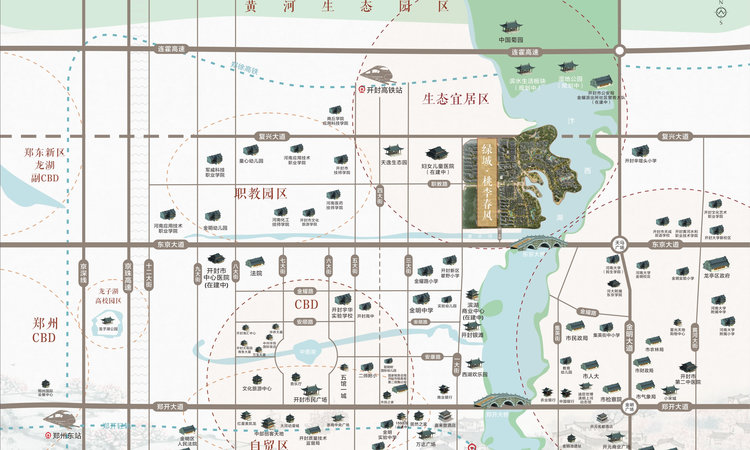 绿城·桃李春风交通图