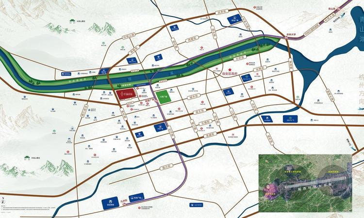 敏捷·星著柏悦府交通图