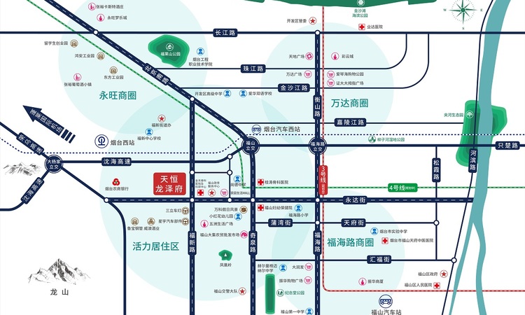 天恒·龙泽府交通图