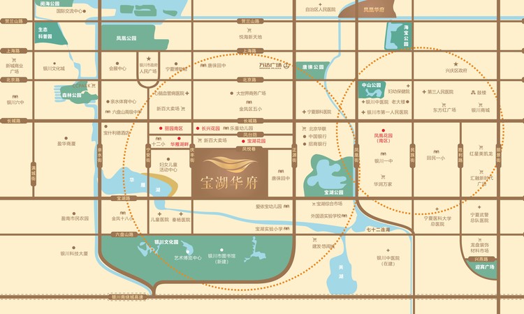 宝湖华府周边配套图