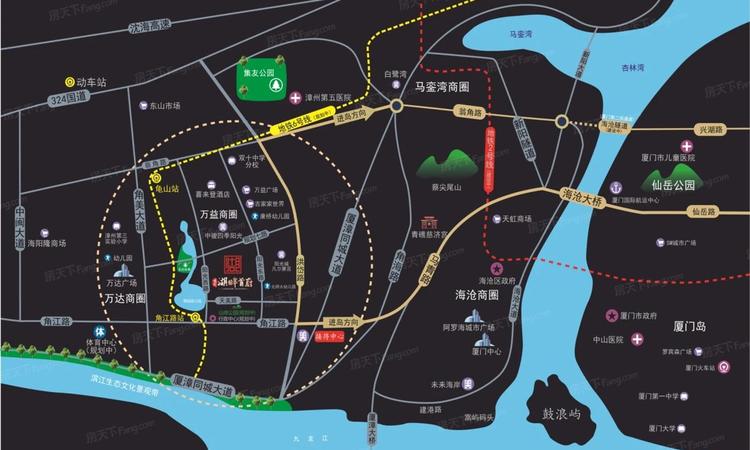 经发万和湖畔首府交通图