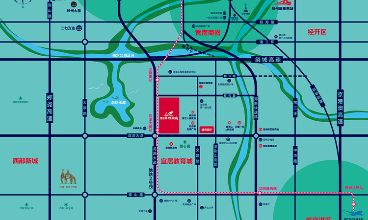 碧桂园双湖城交通图