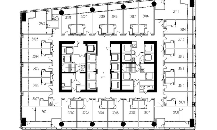 镇江苏宁广场·SOHO楼层平面图