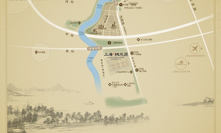 上海桃花源交通图