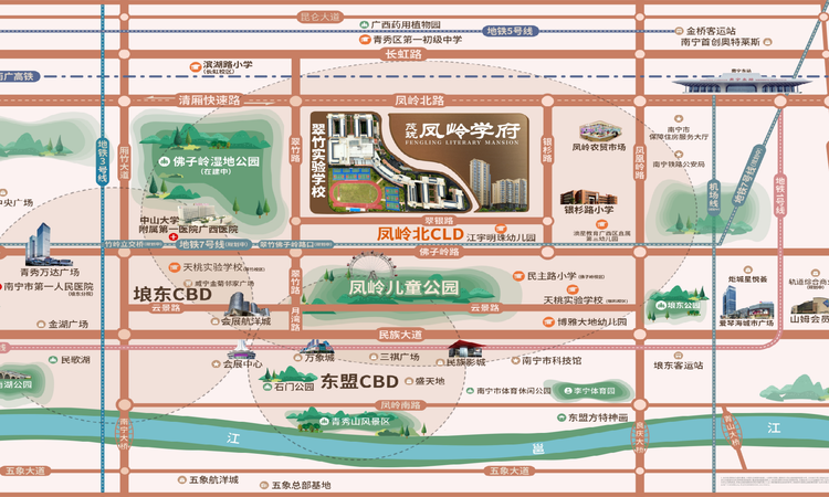 茂珑凤岭学府交通图