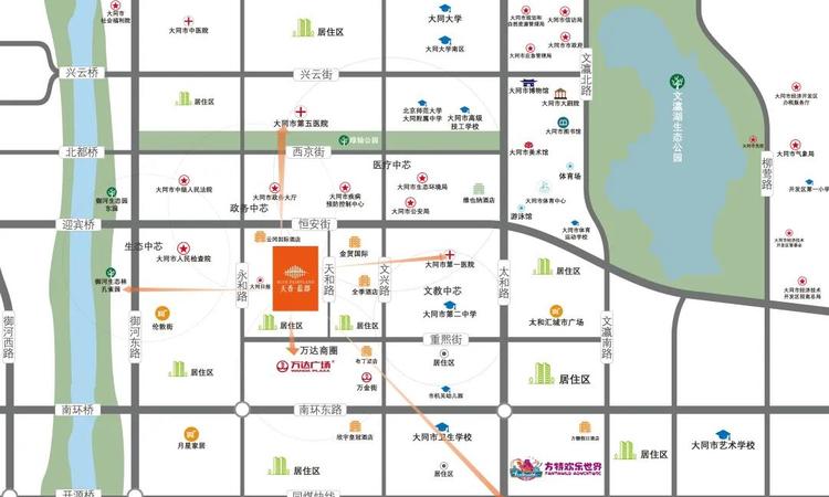 天香蓝郡交通图