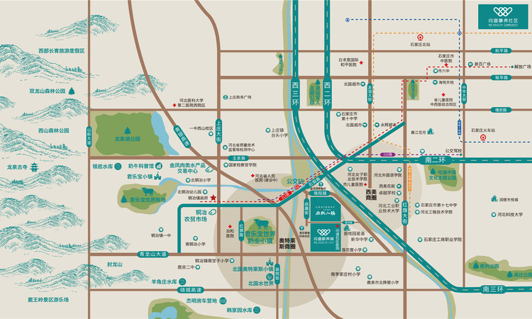 启航小镇交通图