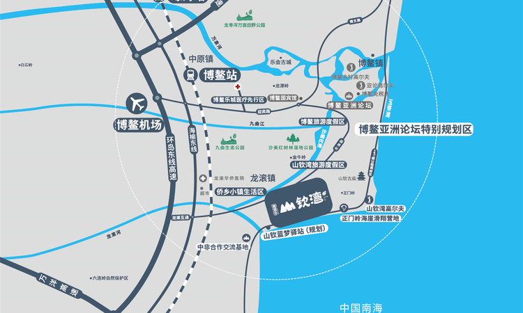 雅居乐山钦湾交通图