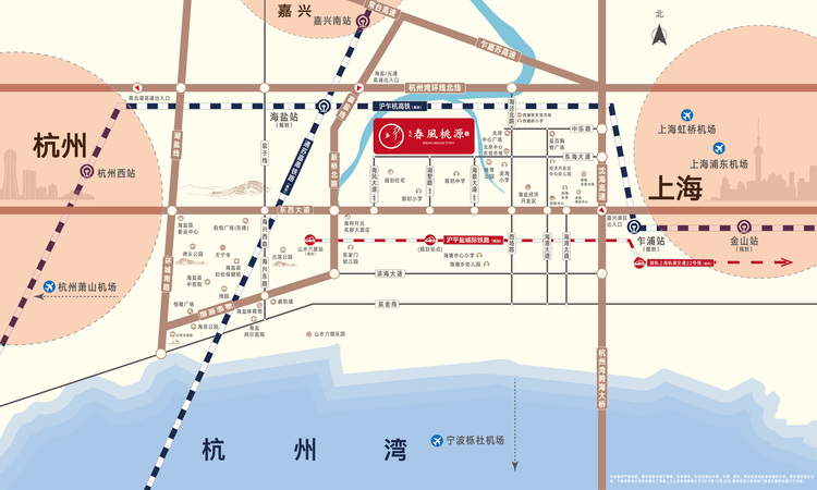 蓝城春风桃源交通图