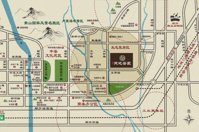 郑住天地云墅交通图